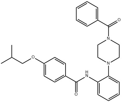 N-[2-(4-benzoyl-1-piperazinyl)phenyl]-4-isobutoxybenzamide Struktur