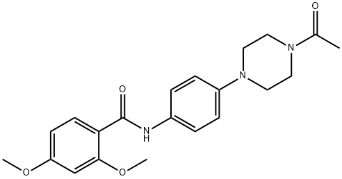 N-[4-(4-acetyl-1-piperazinyl)phenyl]-2,4-dimethoxybenzamide Structure
