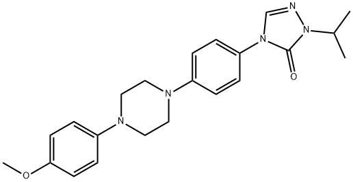 2-sec-butyl-4-{4-[4-(4-hydroxyphenyl)piperazin-1-yl]phenyl}-2,4-dihydro-3H-1,2,4-triazol-3-one Struktur