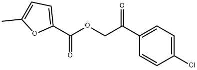 2-(4-chlorophenyl)-2-oxoethyl 5-methyl-2-furoate 结构式