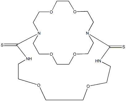 6,9,17,20,25,28-hexaoxa-1,3,12,14-tetraazabicyclo[12.8.8]triacontane-2,13-dithione Structure