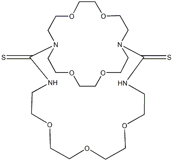 6,9,12,20,23,28,31-heptaoxa-1,3,15,17-tetraazabicyclo[15.8.8]tritriacontane-2,16-dithione Structure