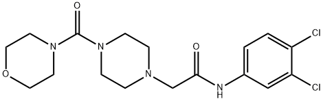 N-(3,4-dichlorophenyl)-2-[4-(4-morpholinylcarbonyl)-1-piperazinyl]acetamide,898644-06-9,结构式