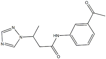 N-(3-acetylphenyl)-3-(1H-1,2,4-triazol-1-yl)butanamide Structure