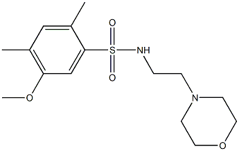 5-methoxy-2,4-dimethyl-N-[2-(4-morpholinyl)ethyl]benzenesulfonamide Struktur