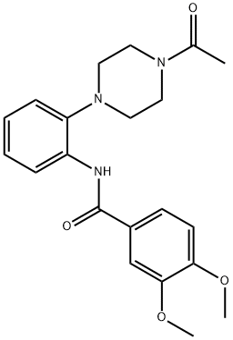 N-[2-(4-acetyl-1-piperazinyl)phenyl]-3,4-dimethoxybenzamide Structure