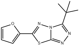 3-tert-butyl-6-(2-furyl)[1,2,4]triazolo[3,4-b][1,3,4]thiadiazole Structure