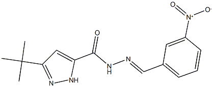 3-tert-butyl-N'-{3-nitrobenzylidene}-1H-pyrazole-5-carbohydrazide Struktur