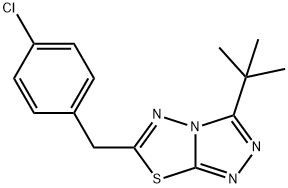 3-tert-butyl-6-(4-chlorobenzyl)[1,2,4]triazolo[3,4-b][1,3,4]thiadiazole 结构式