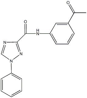 N-(3-acetylphenyl)-1-phenyl-1H-1,2,4-triazole-3-carboxamide Struktur