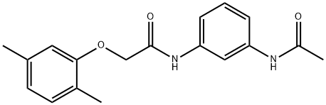 N-[3-(acetylamino)phenyl]-2-(2,5-dimethylphenoxy)acetamide Structure
