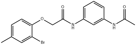 N-[3-(acetylamino)phenyl]-2-(2-bromo-4-methylphenoxy)acetamide Structure