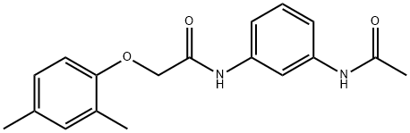 N-[3-(acetylamino)phenyl]-2-(2,4-dimethylphenoxy)acetamide Structure