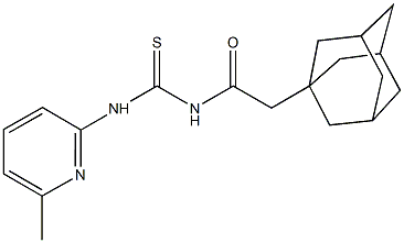 900769-24-6 N-(1-adamantylacetyl)-N'-(6-methyl-2-pyridinyl)thiourea