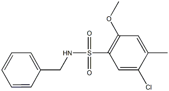 N-benzyl-5-chloro-2-methoxy-4-methylbenzenesulfonamide Structure