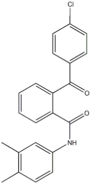 2-(4-chlorobenzoyl)-N-(3,4-dimethylphenyl)benzamide Struktur