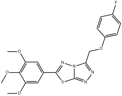 3-[(4-fluorophenoxy)methyl]-6-(3,4,5-trimethoxyphenyl)[1,2,4]triazolo[3,4-b][1,3,4]thiadiazole Structure