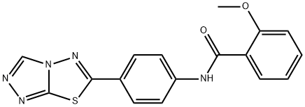 2-methoxy-N-(4-[1,2,4]triazolo[3,4-b][1,3,4]thiadiazol-6-ylphenyl)benzamide|