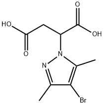 2-(4-bromo-3,5-dimethyl-1H-pyrazol-1-yl)succinic acid Structure