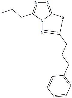 6-(3-phenylpropyl)-3-propyl[1,2,4]triazolo[3,4-b][1,3,4]thiadiazole Struktur