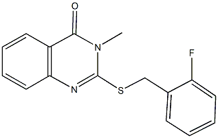 2-[(2-fluorobenzyl)sulfanyl]-3-methyl-4(3H)-quinazolinone Structure