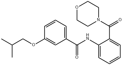 3-isobutoxy-N-[2-(4-morpholinylcarbonyl)phenyl]benzamide Struktur