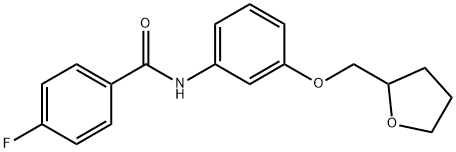 4-fluoro-N-[3-(tetrahydro-2-furanylmethoxy)phenyl]benzamide Structure