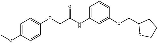 2-(4-methoxyphenoxy)-N-[3-(tetrahydro-2-furanylmethoxy)phenyl]acetamide|