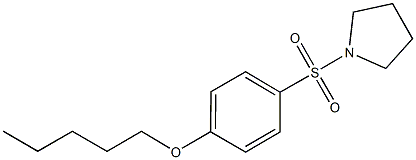 pentyl 4-(1-pyrrolidinylsulfonyl)phenyl ether 化学構造式