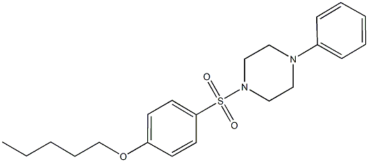 pentyl 4-[(4-phenyl-1-piperazinyl)sulfonyl]phenyl ether Struktur