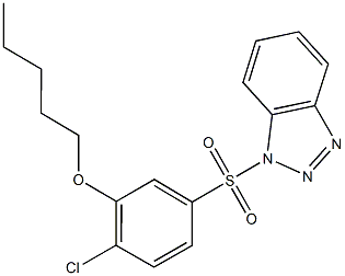 5-(1H-1,2,3-benzotriazol-1-ylsulfonyl)-2-chlorophenyl pentyl ether Structure