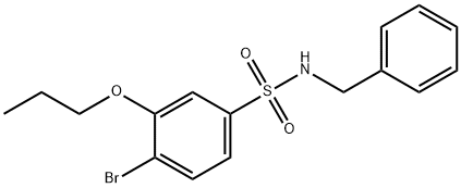 N-benzyl-4-bromo-3-propoxybenzenesulfonamide Struktur