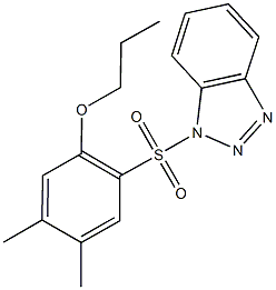 2-(1H-1,2,3-benzotriazol-1-ylsulfonyl)-4,5-dimethylphenyl propyl ether Structure