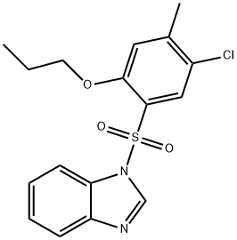 2-(1H-benzimidazol-1-ylsulfonyl)-4-chloro-5-methylphenyl propyl ether Structure