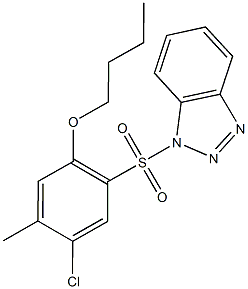 2-(1H-1,2,3-benzotriazol-1-ylsulfonyl)-4-chloro-5-methylphenyl butyl ether Struktur