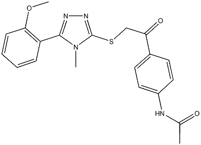 N-[4-(2-{[5-(2-methoxyphenyl)-4-methyl-4H-1,2,4-triazol-3-yl]sulfanyl}acetyl)phenyl]acetamide Struktur