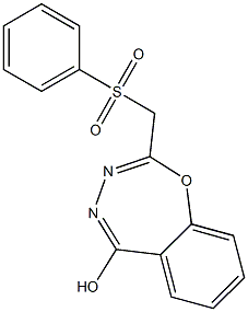 2-[(phenylsulfonyl)methyl]-1,3,4-benzoxadiazepin-5-ol Structure