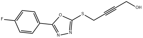 4-{[5-(4-fluorophenyl)-1,3,4-oxadiazol-2-yl]sulfanyl}-2-butyn-1-ol Structure