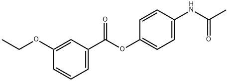 4-(acetylamino)phenyl 3-ethoxybenzoate Struktur