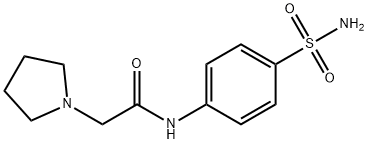 N-[4-(aminosulfonyl)phenyl]-2-(1-pyrrolidinyl)acetamide 化学構造式