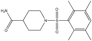 1-[(2,3,5,6-tetramethylphenyl)sulfonyl]-4-piperidinecarboxamide Struktur