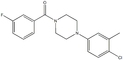 1-(4-chloro-3-methylphenyl)-4-(3-fluorobenzoyl)piperazine Structure