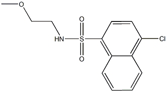 4-chloro-N-(2-methoxyethyl)-1-naphthalenesulfonamide Struktur