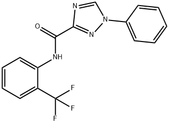 1-phenyl-N-[2-(trifluoromethyl)phenyl]-1H-1,2,4-triazole-3-carboxamide Struktur