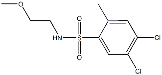 4,5-dichloro-N-(2-methoxyethyl)-2-methylbenzenesulfonamide Structure