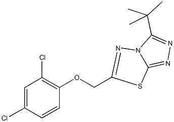 (3-tert-butyl[1,2,4]triazolo[3,4-b][1,3,4]thiadiazol-6-yl)methyl 2,4-dichlorophenyl ether Struktur