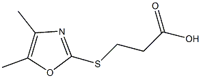 3-[(4,5-dimethyl-1,3-oxazol-2-yl)sulfanyl]propanoic acid,919616-99-2,结构式