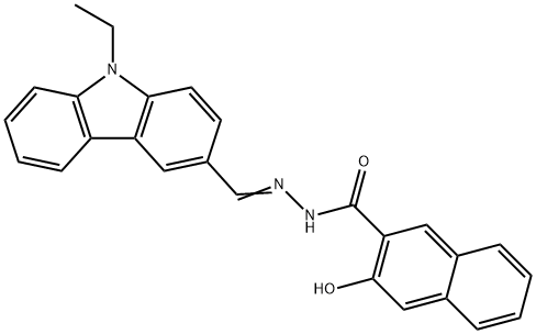N'-[(9-ethyl-9H-carbazol-3-yl)methylene]-3-hydroxy-2-naphthohydrazide Struktur