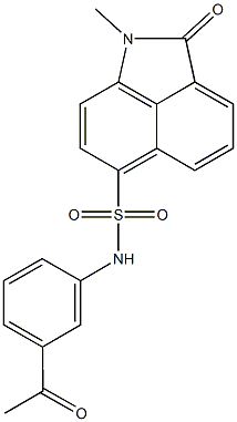 N-(3-acetylphenyl)-1-methyl-2-oxo-1,2-dihydrobenzo[cd]indole-6-sulfonamide Struktur