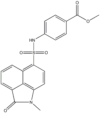 methyl 4-{[(1-methyl-2-oxo-1,2-dihydrobenzo[cd]indol-6-yl)sulfonyl]amino}benzoate,920115-15-7,结构式
